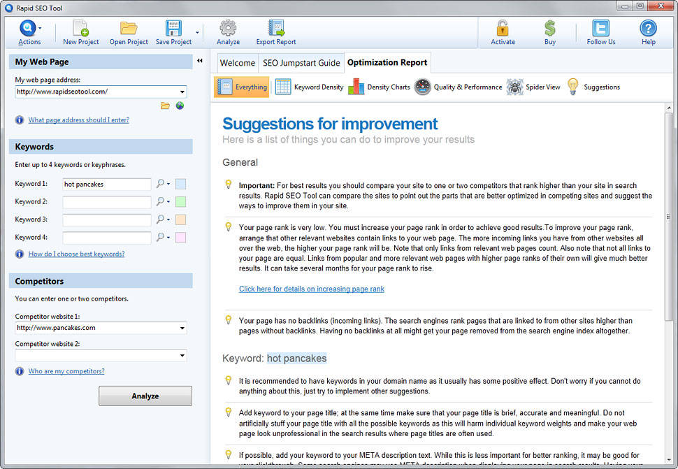 Optimalizálási javaslatok